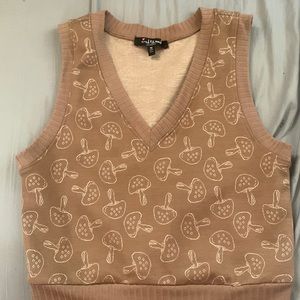 Mushroom sweater vest